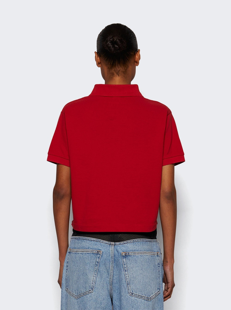 H&w Crest Pique Polo Shirt Ruby 4
