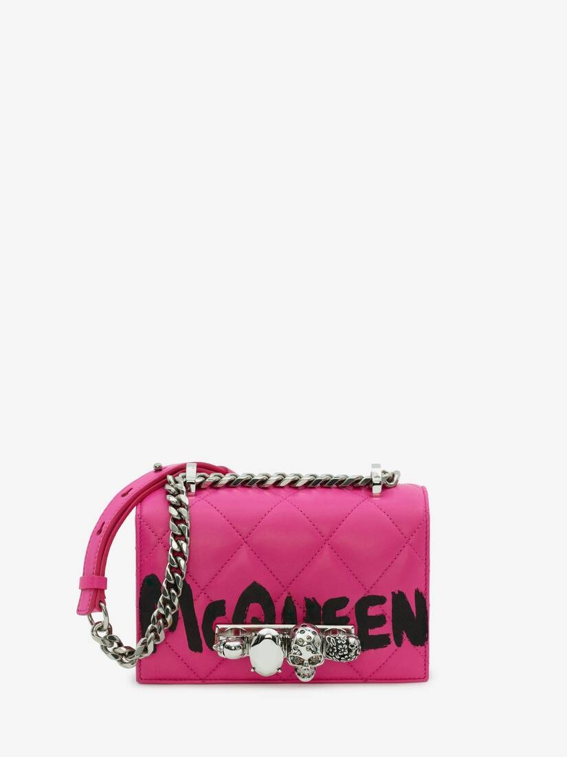 Mini Jewelled Satchel in Bobby Pink - 1