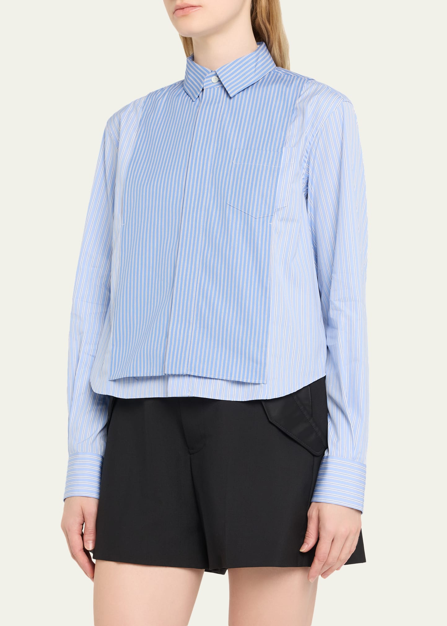 Mixed Stripe Poplin Button-Down Shirt - 4