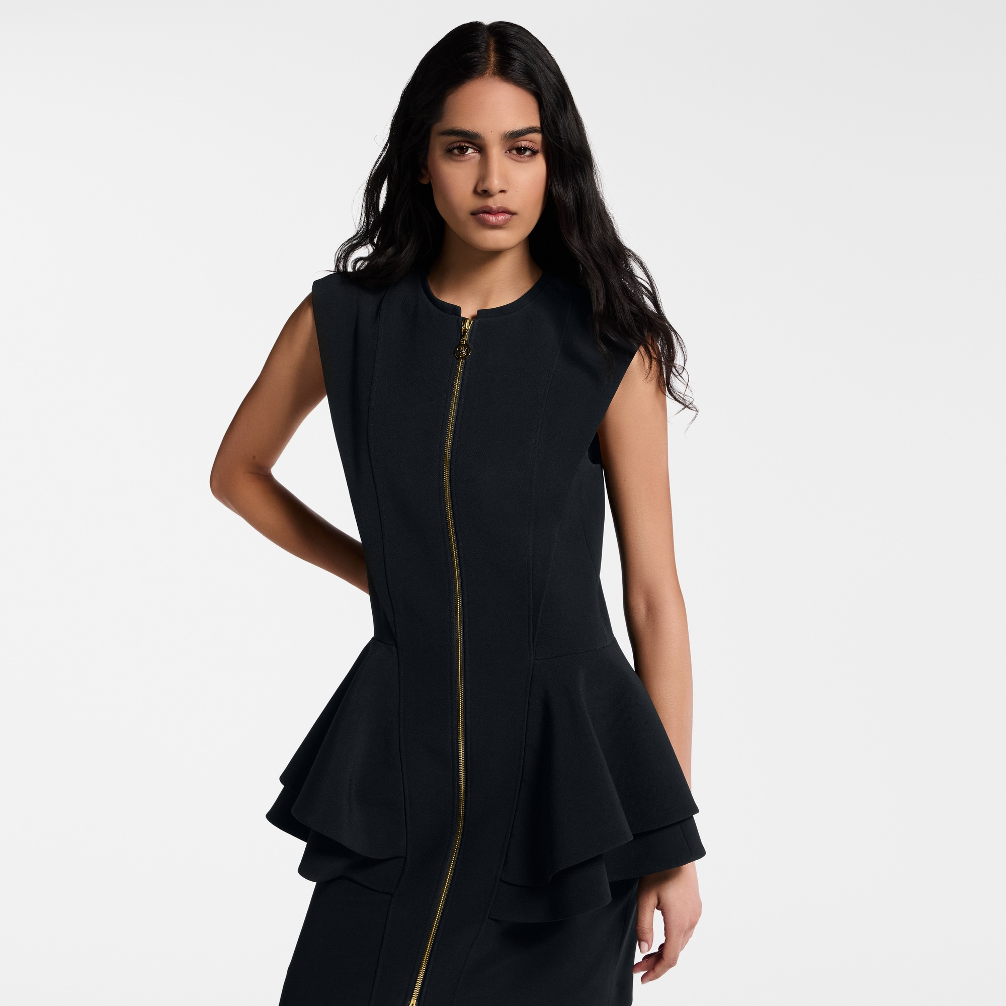 Zip-Up Peplum Dress - 4