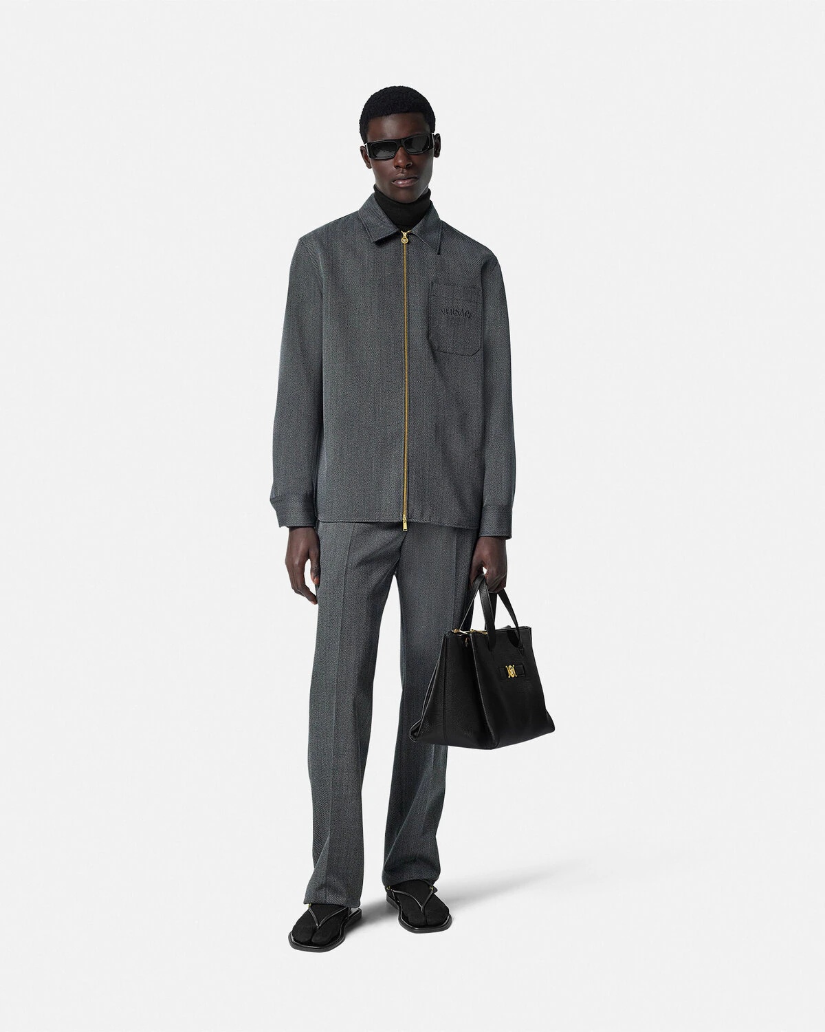 Mouliné Wool Zip Blouson Jacket - 2