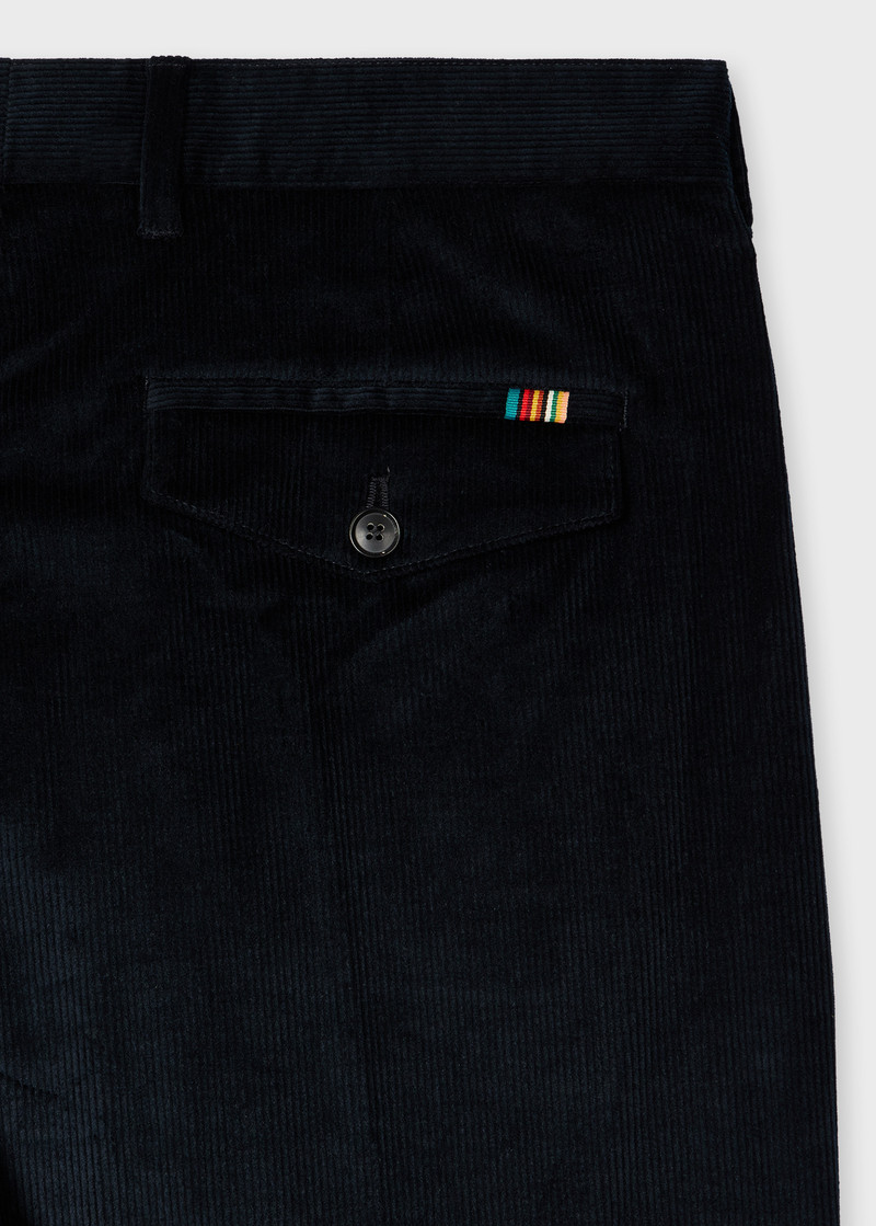 Paul Smith Tapered-Fit Navy Cotton and Wool-Blend Corduroy Trousers outlook
