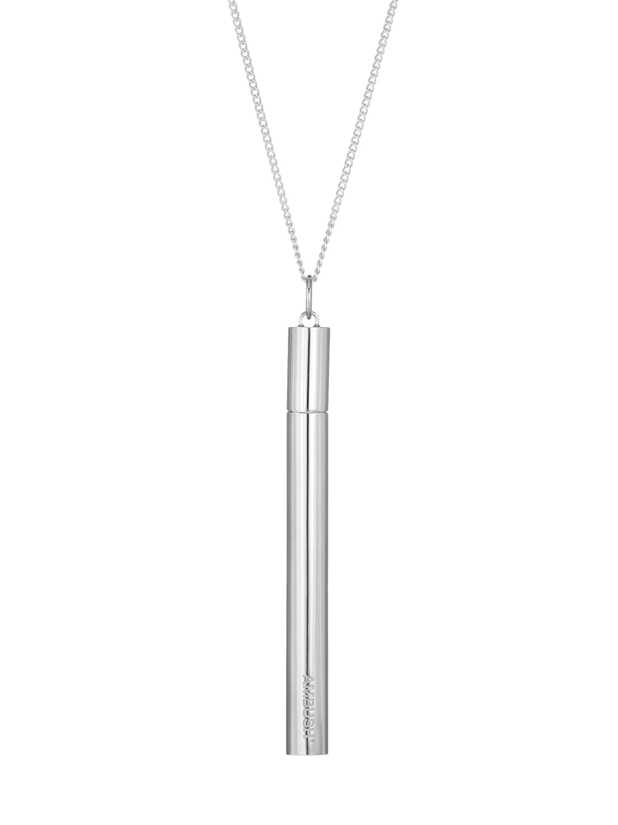 Men Cig Case Necklace - Silver - 1