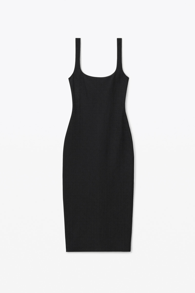 CAMI DRESS IN TEXTURED JACQUARD JERSEY - 1