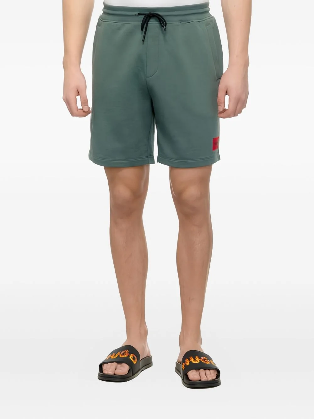 drawstring jersey shorts - 1