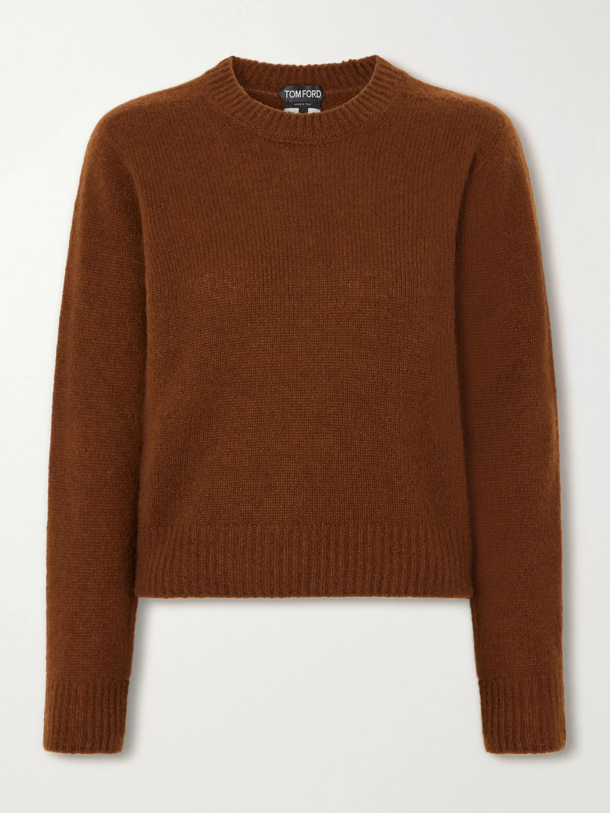 Cropped Cashmere And Silk-blend Sweater - 1