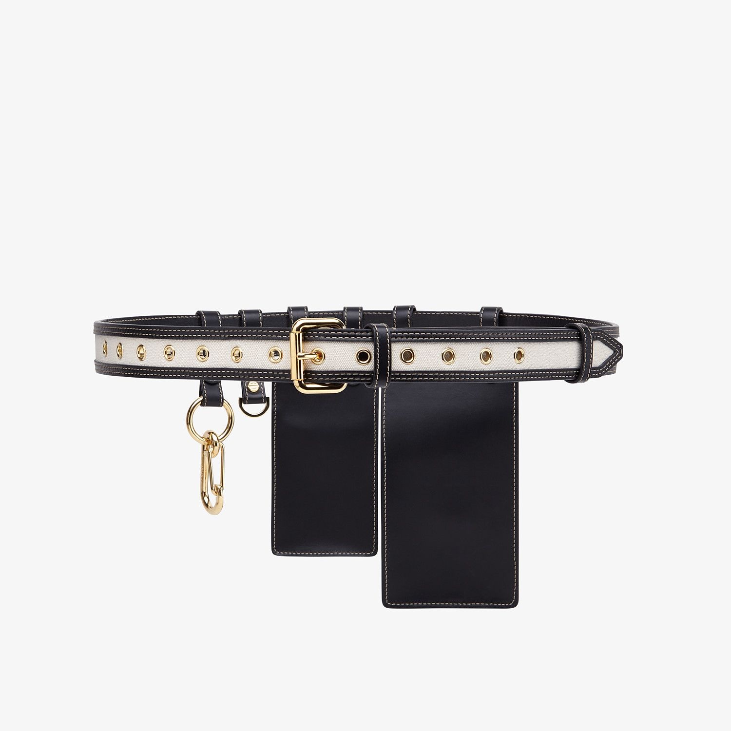 Black leather belt - 2