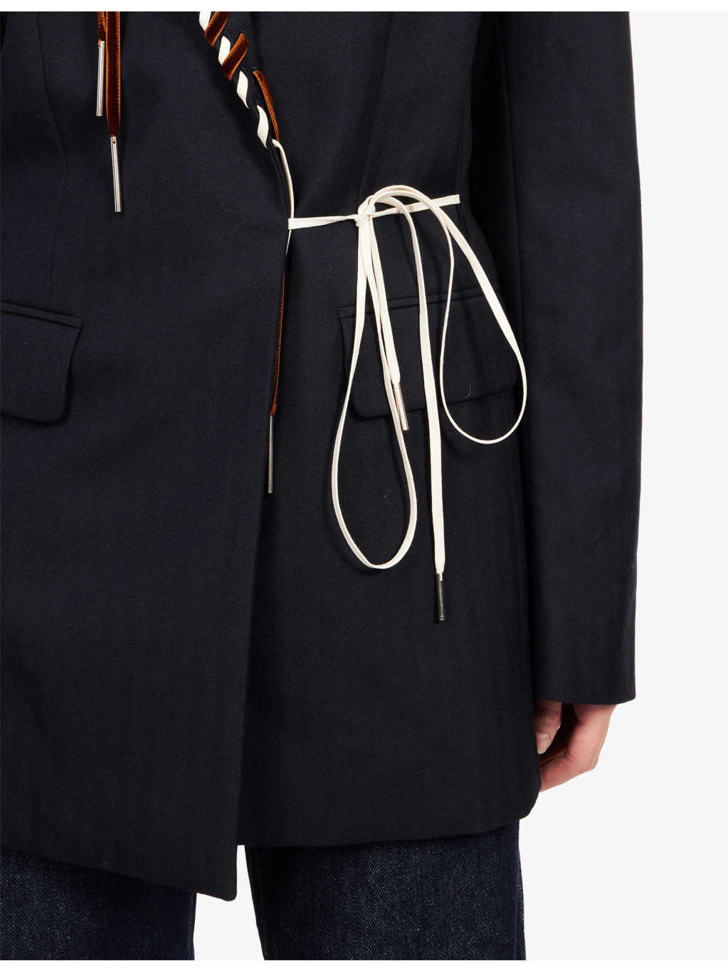 Baftan Stitch-Embellished Double-Breasted Wool Blazer - 5