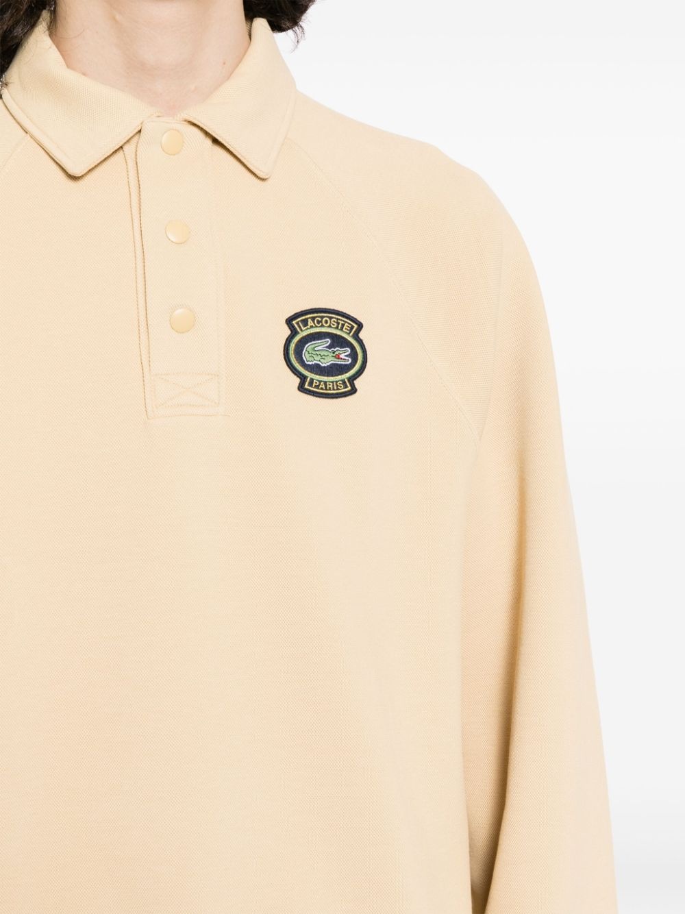 logo-embroidered polo jumper - 5