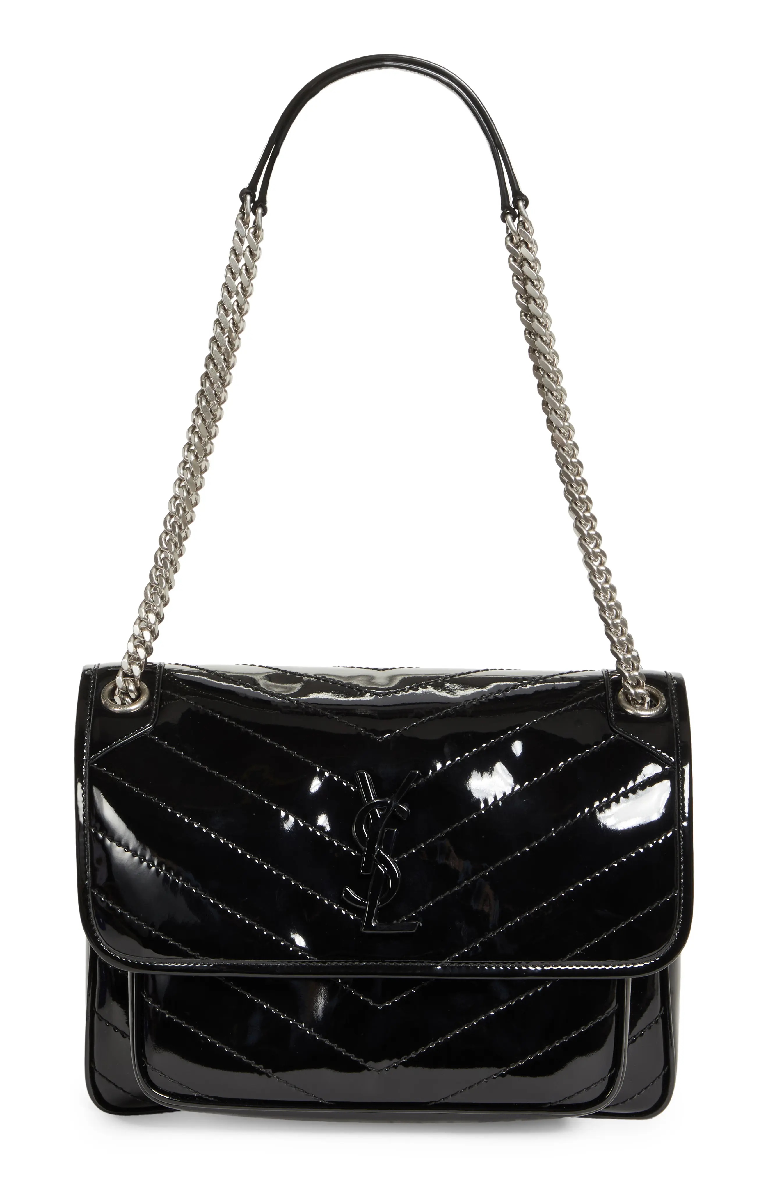 Medium Niki Patent Leather Convertible Crossbody Bag - 1