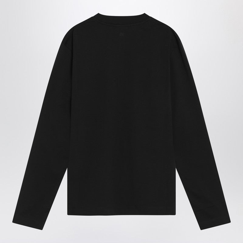 Ami Paris Black Ami De Coeur T-Shirt Men - 2