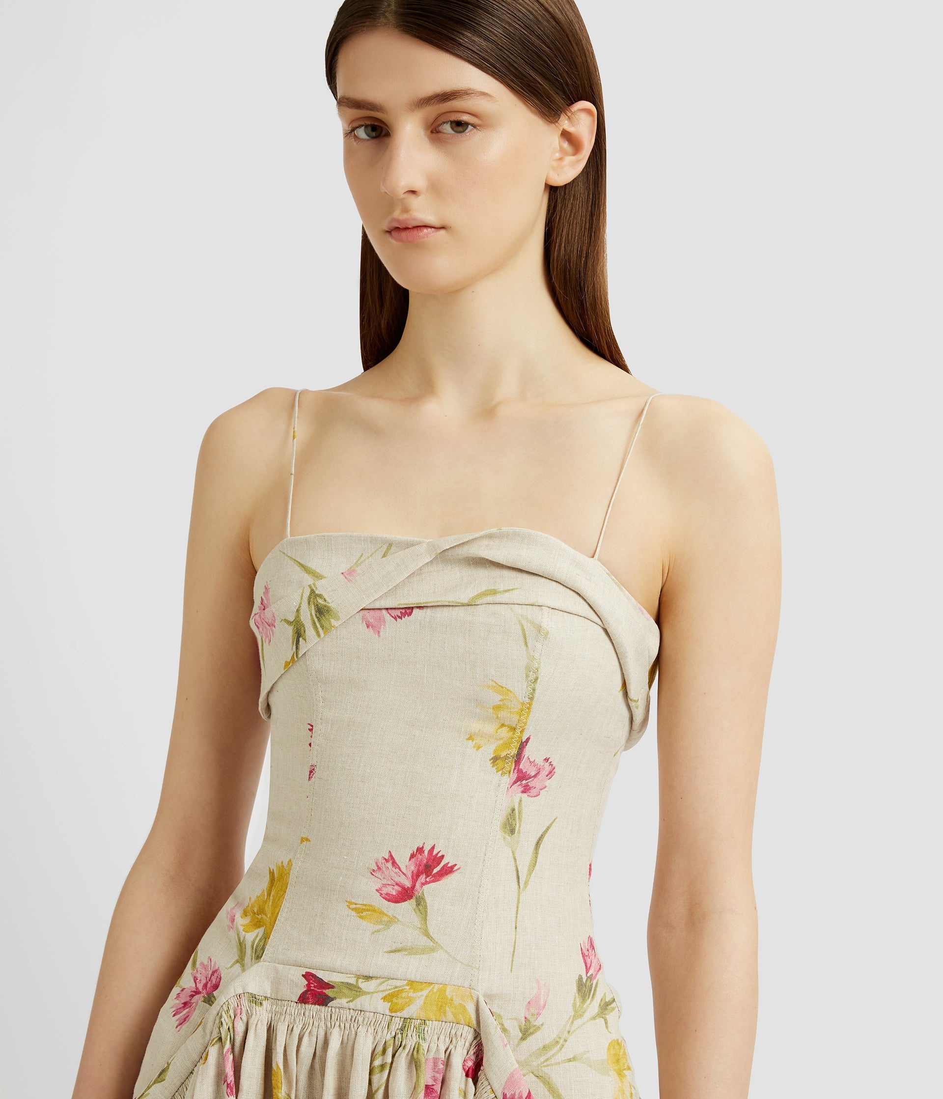 SLEEVELESS FULL SKIRT MIDI DRESS - 5