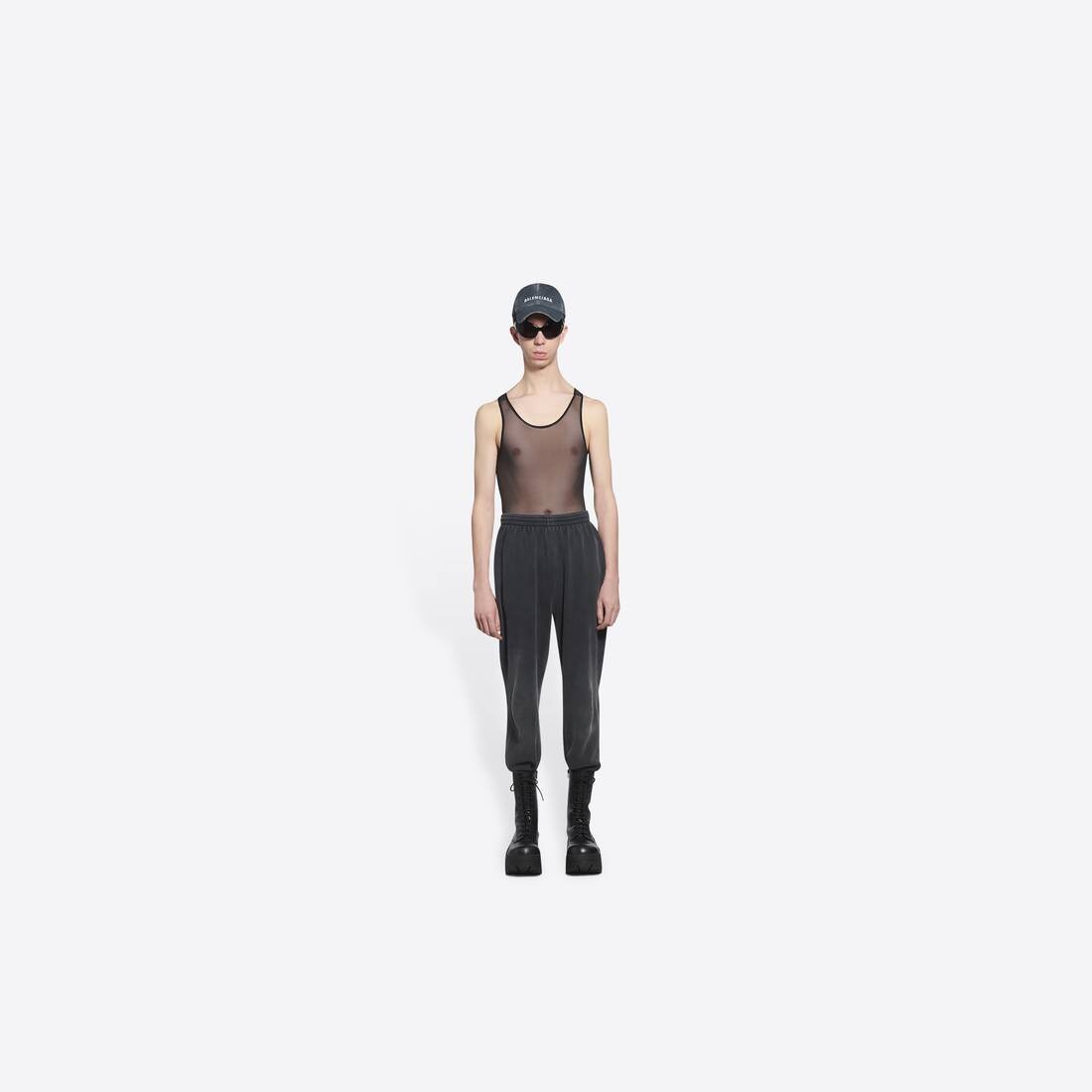 Women's Sporty B Stretch Knee Sweatpants in Black - 3