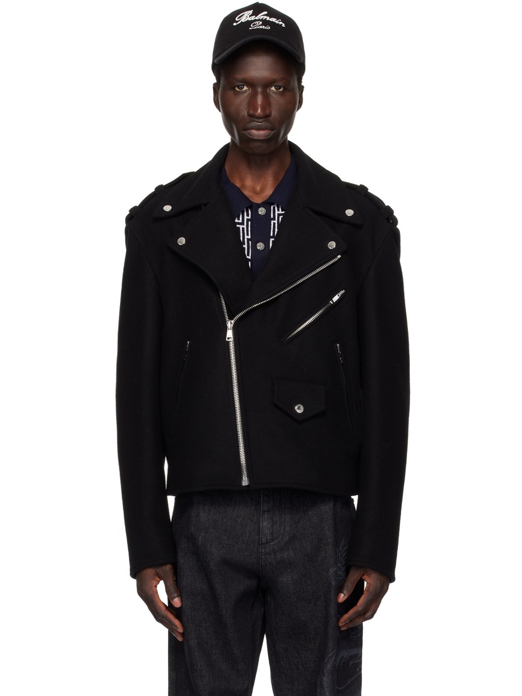 Black Biker Jacket - 1