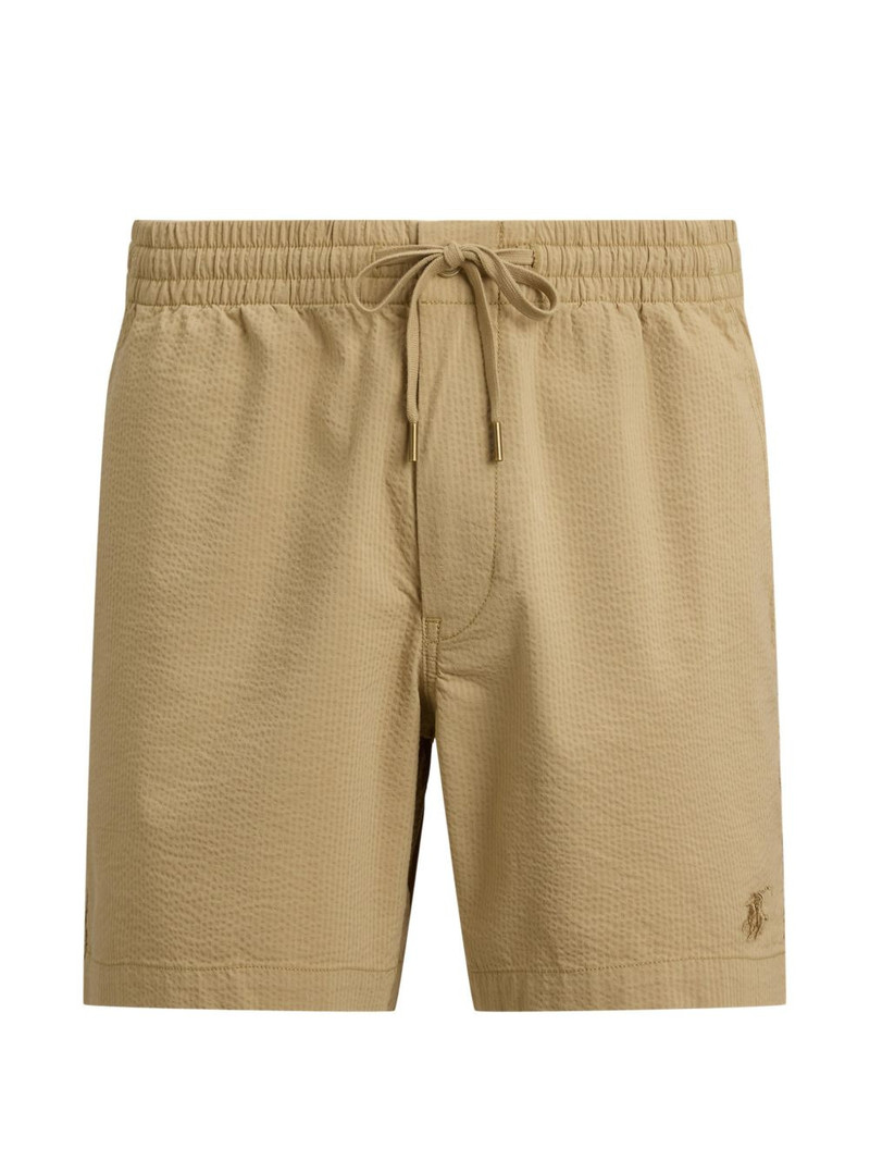 logo-embroidered drawstring shorts 1