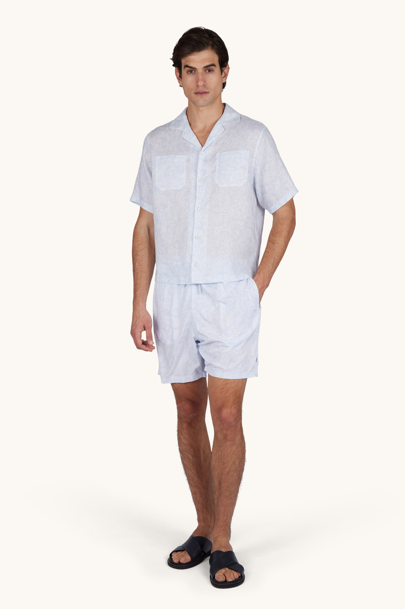 Paul & Shark LINEN SHIRT WITH SHARK PAISLEY PATTERN outlook