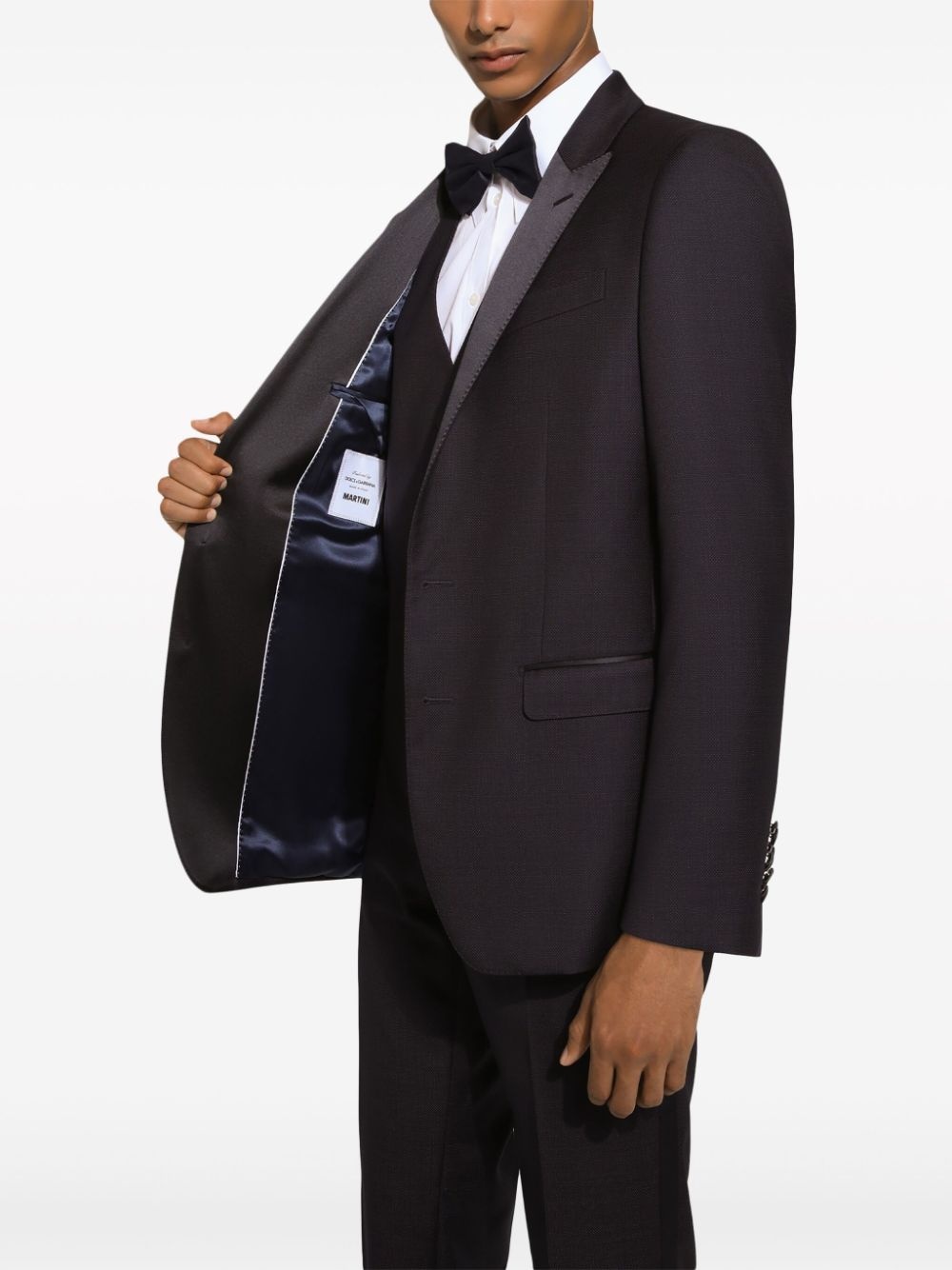contrasting lapels two-piece suit - 4