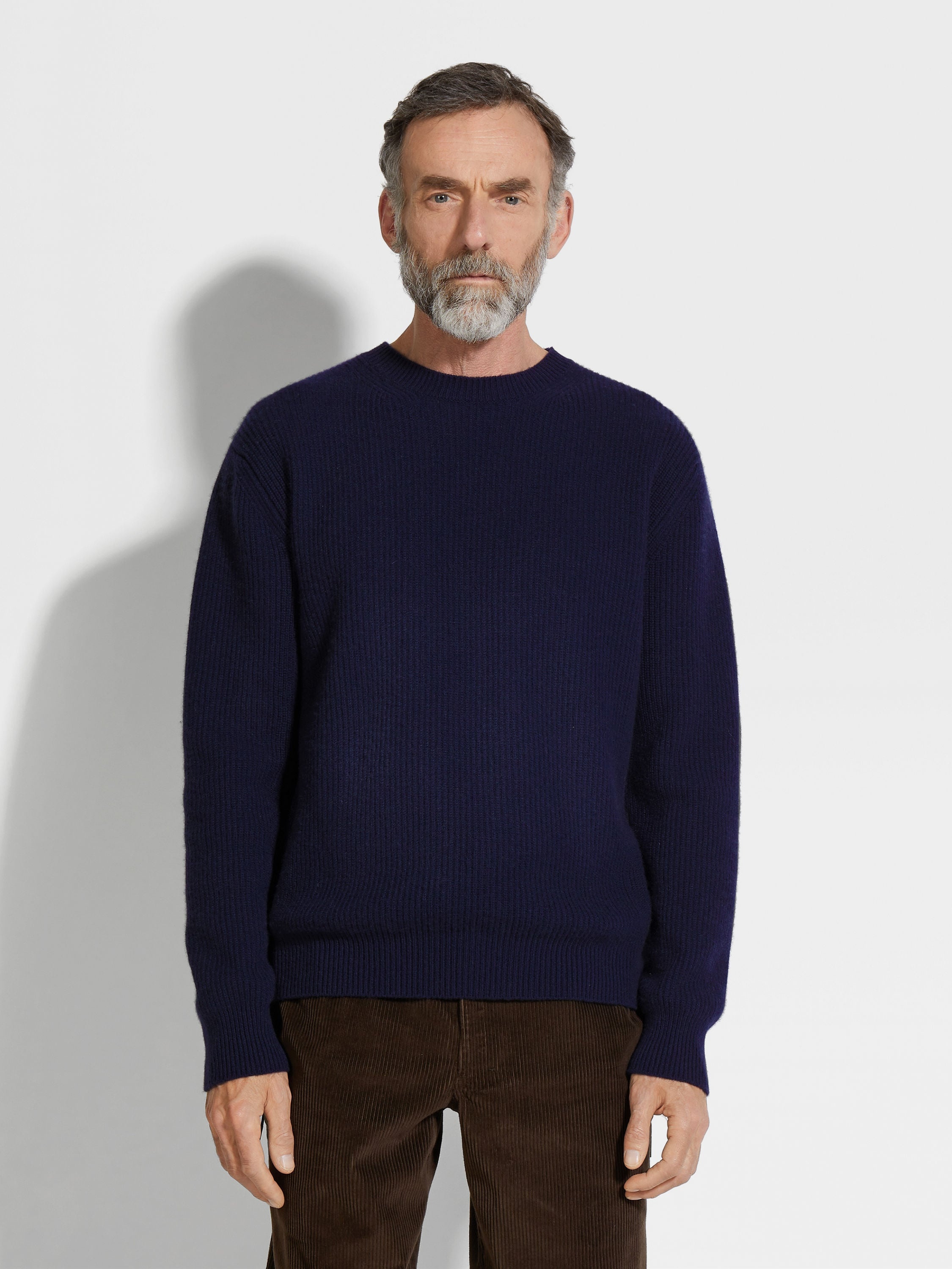 INK BLUE OASI CASHMERE CREWNECK - 4