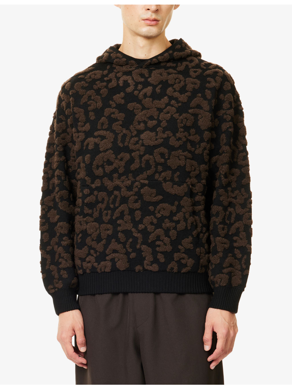 Camo-Knit Relaxed-Fit Wool Blend Hoody - 3