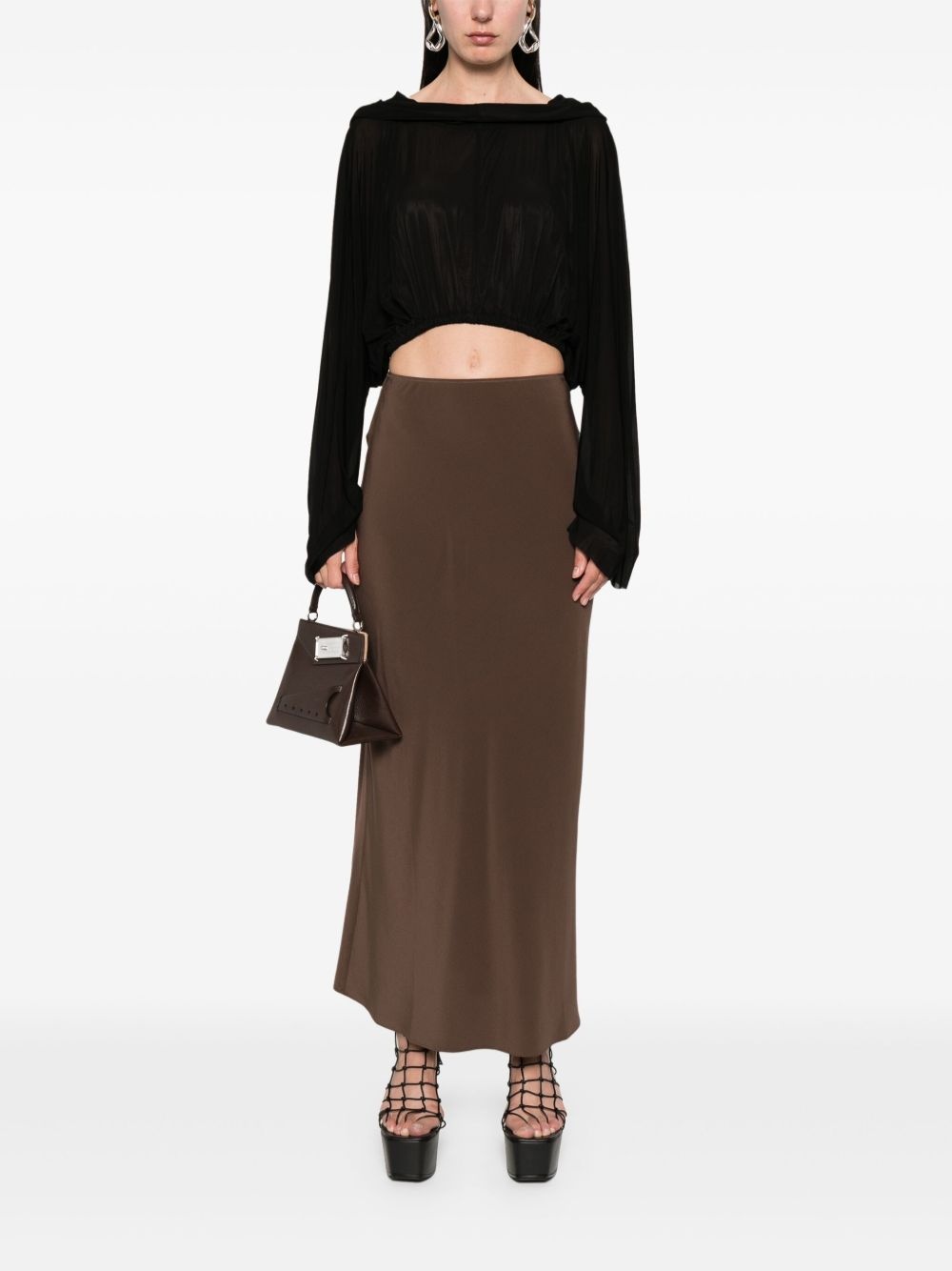 cropped hooded blouse - 2
