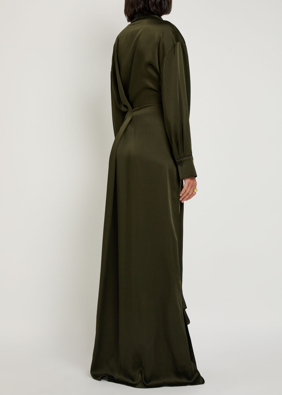 Victoria Beckham Wrap-effect Draped Satin Gown - 3