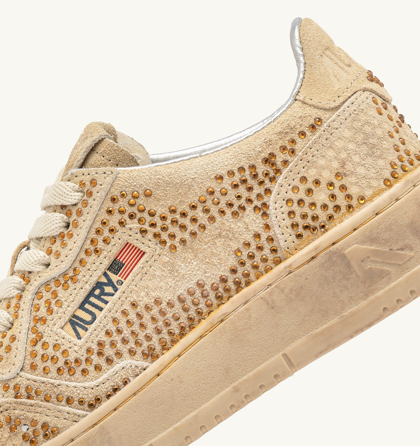 MEDALIST LOW 'CRYSTAL' MICRO RHINESTONES SNEAKERS BRONZE - 6