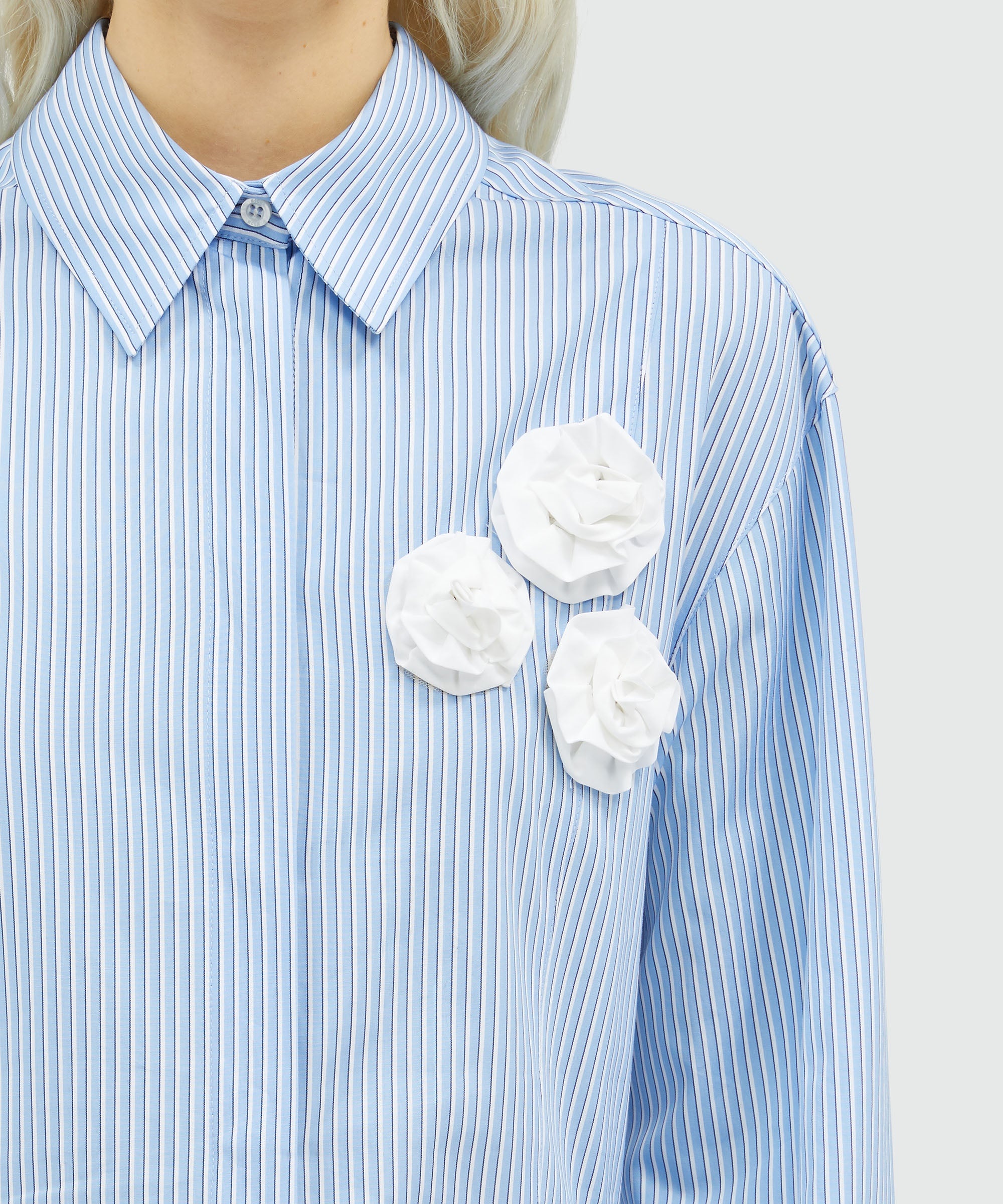 Poplin striped shirt dress - 5