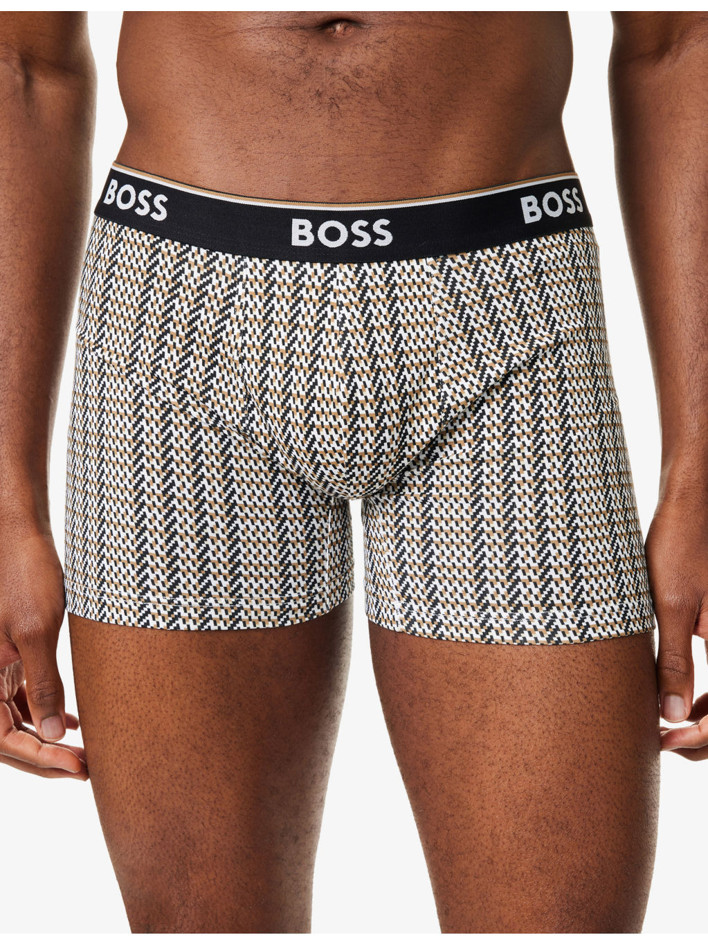 Power Logo-Waistband Pack of Three Stretch-Cotton Briefs - 4