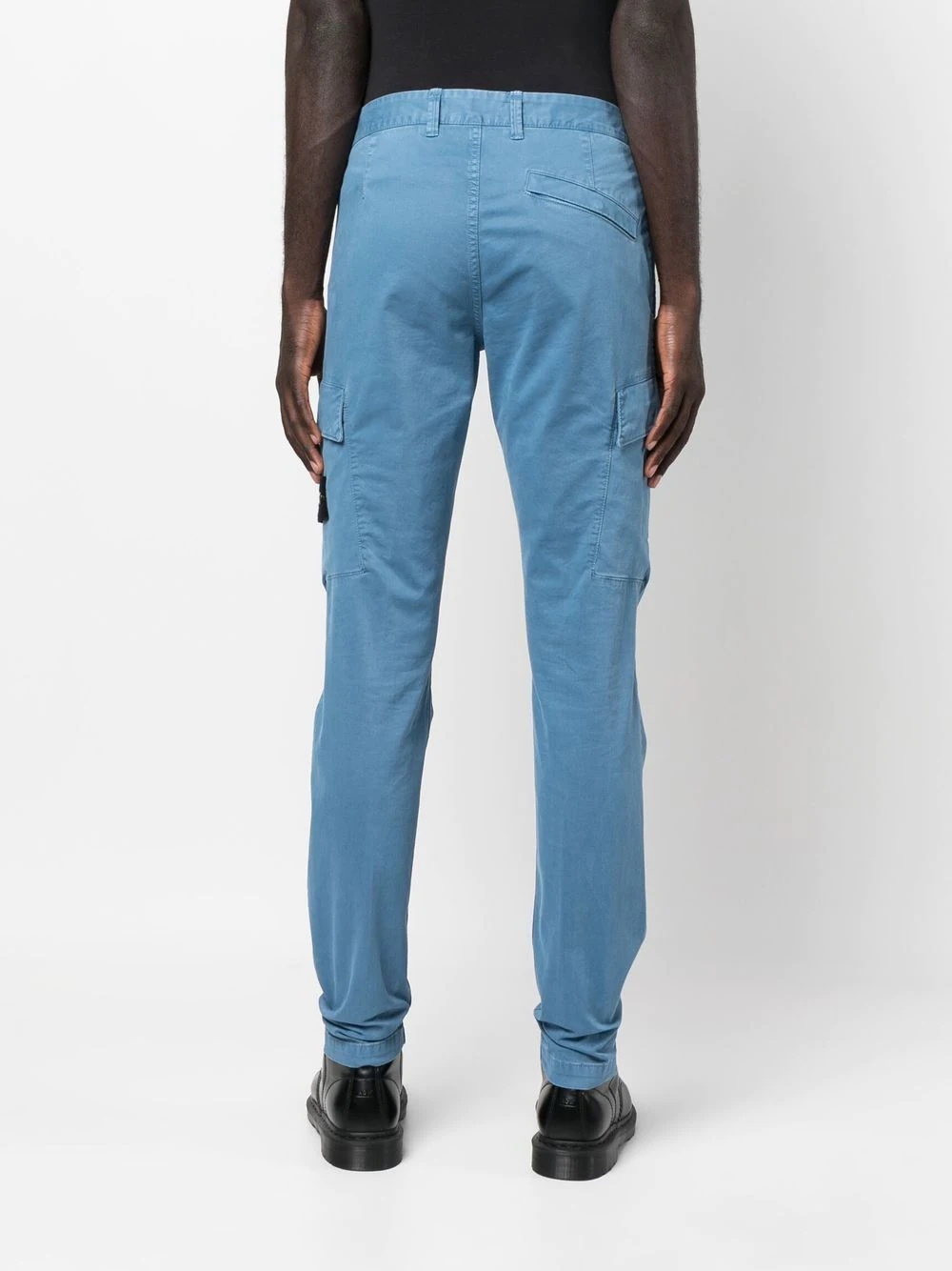 slim-cut cargo trousers - 4