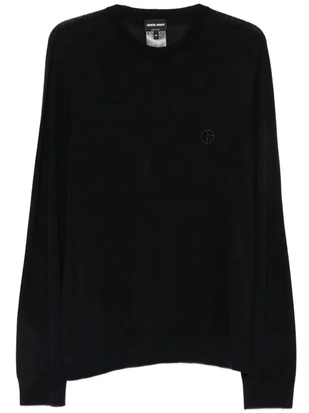 WOOL PULLOVER WITH LOGO EMBROIDERY - 1