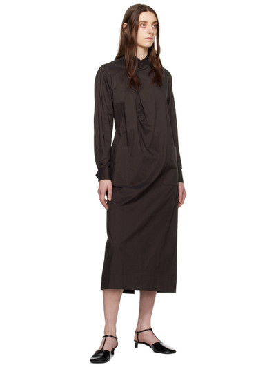 ISSEY MIYAKE Brown Strap Midi Dress outlook