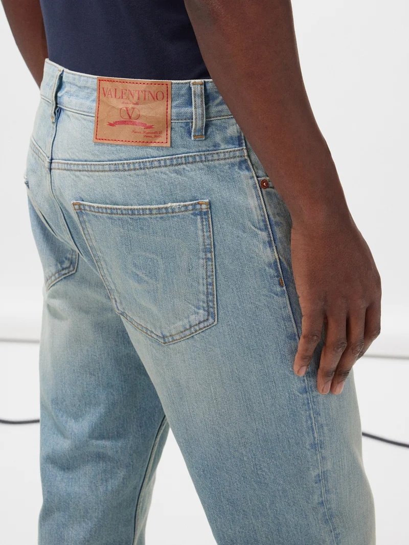 Straight fit washed jeans - 3