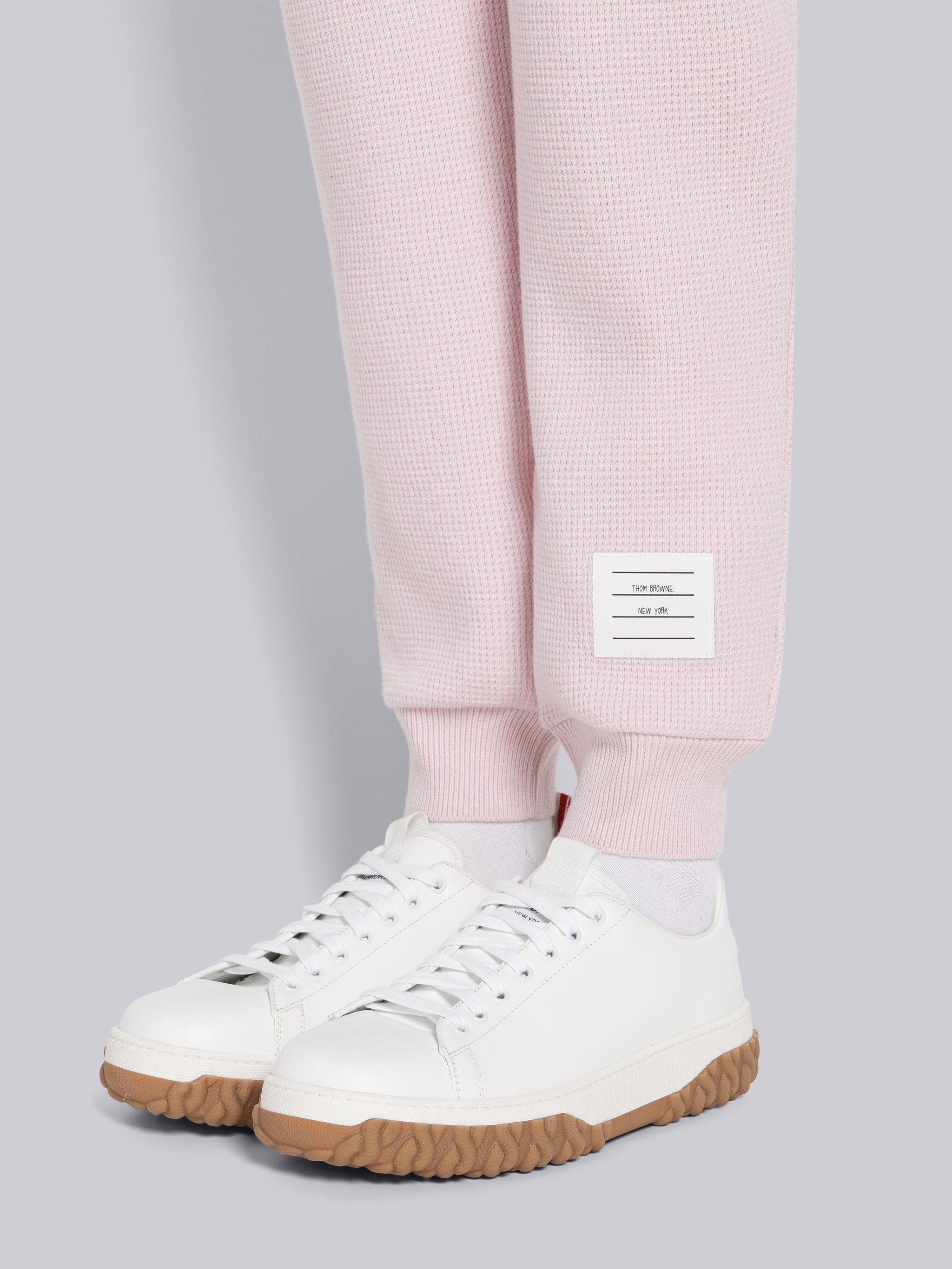 Cashmere Wool Waffle 4-Bar Sweatpants - 6