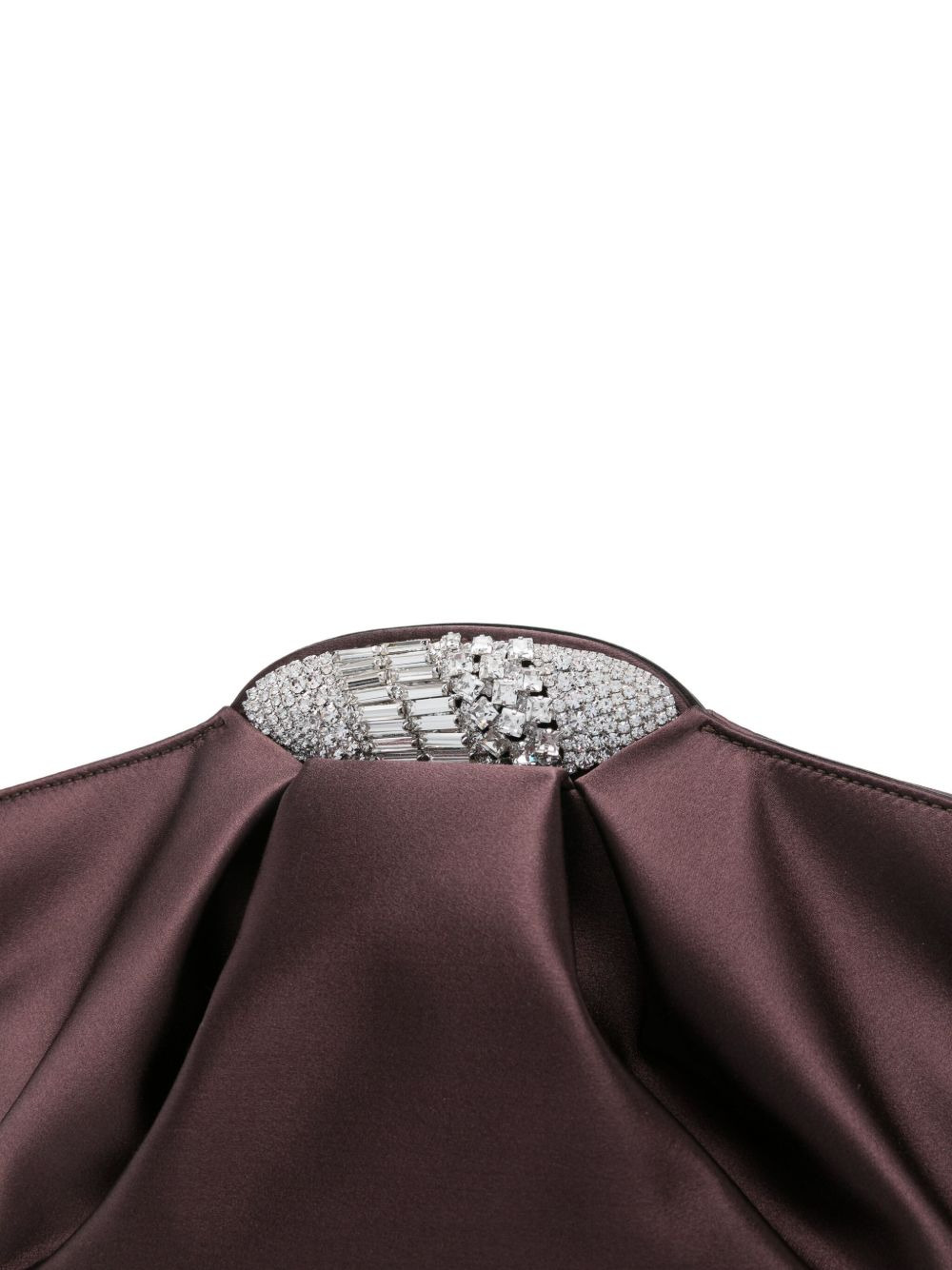 crystal-embellished silk clutch - 4