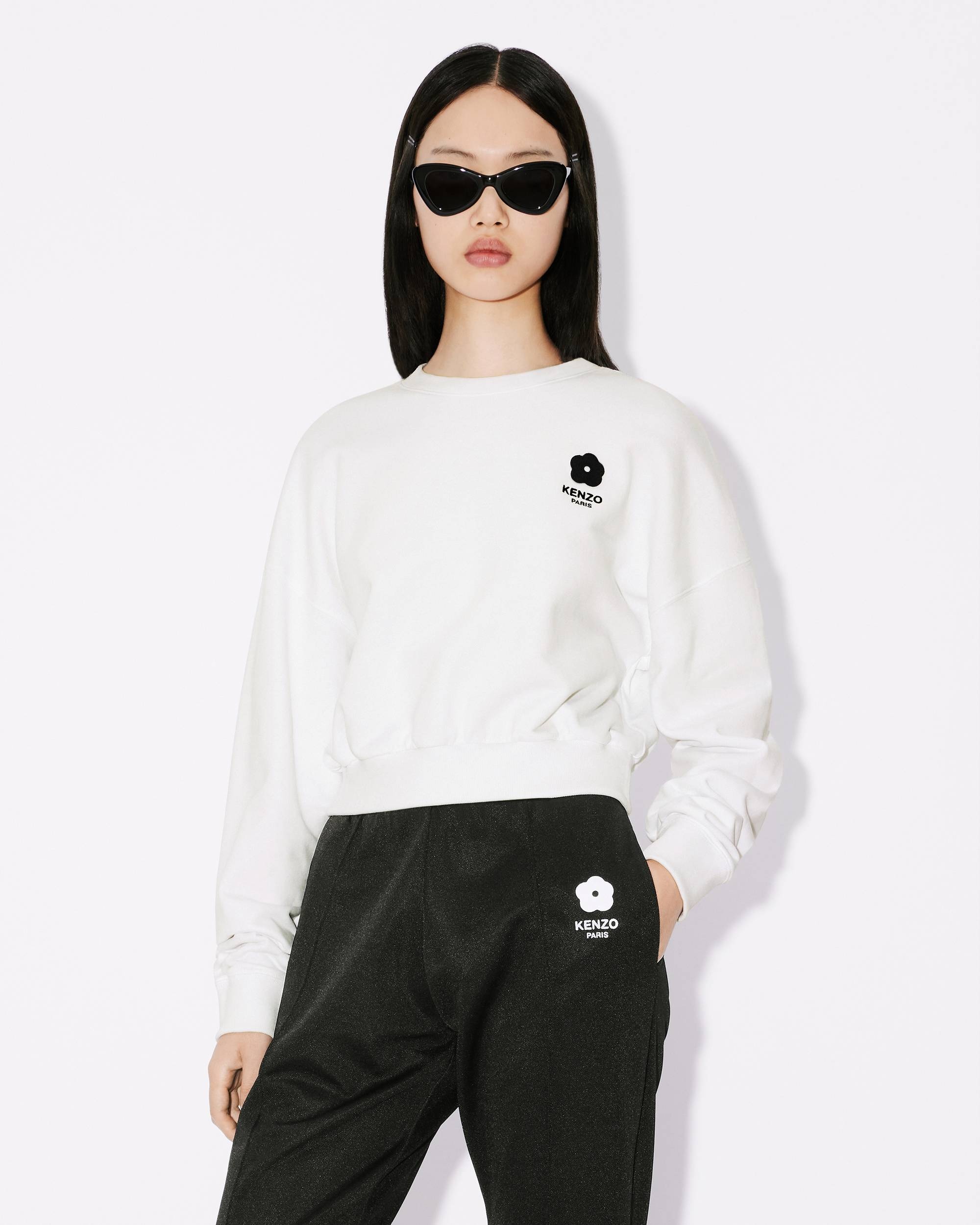 'Boke Flower 2.0' short embroidered sweatshirt - 3