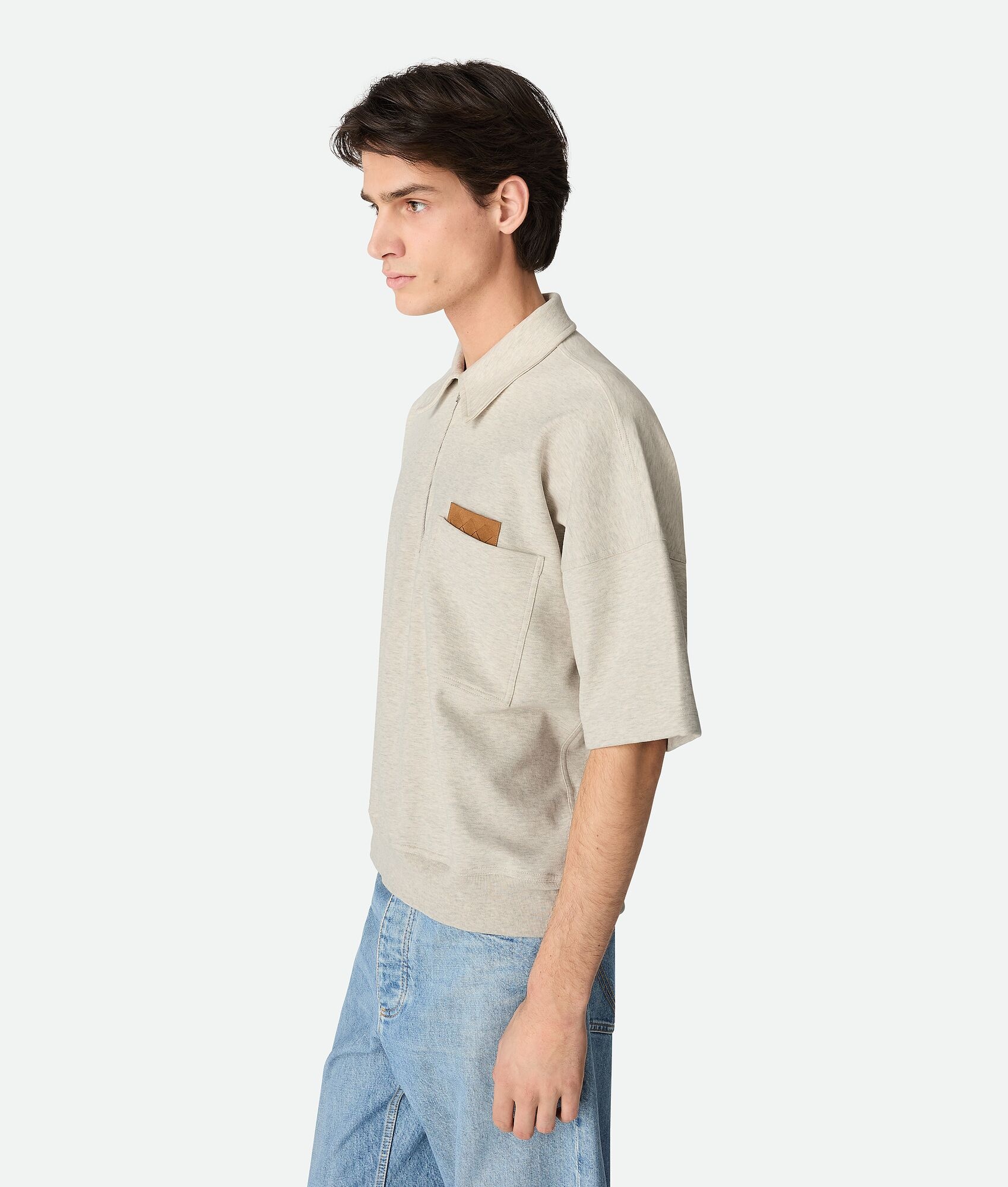 Double Cotton Melange Polo - 2