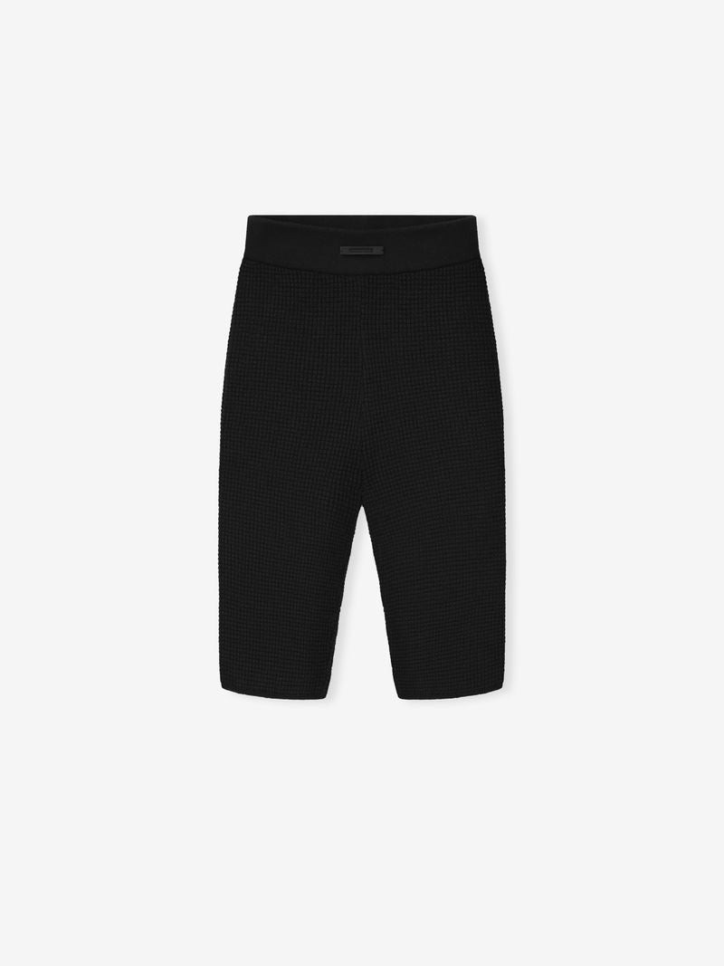 Womens Waffle Biker Short 1