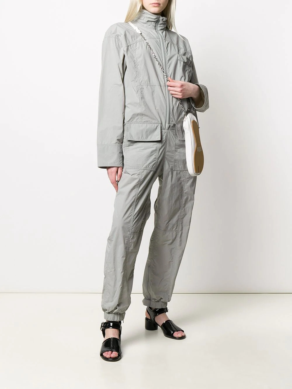 funnel neck zipped jumpsuit - 2