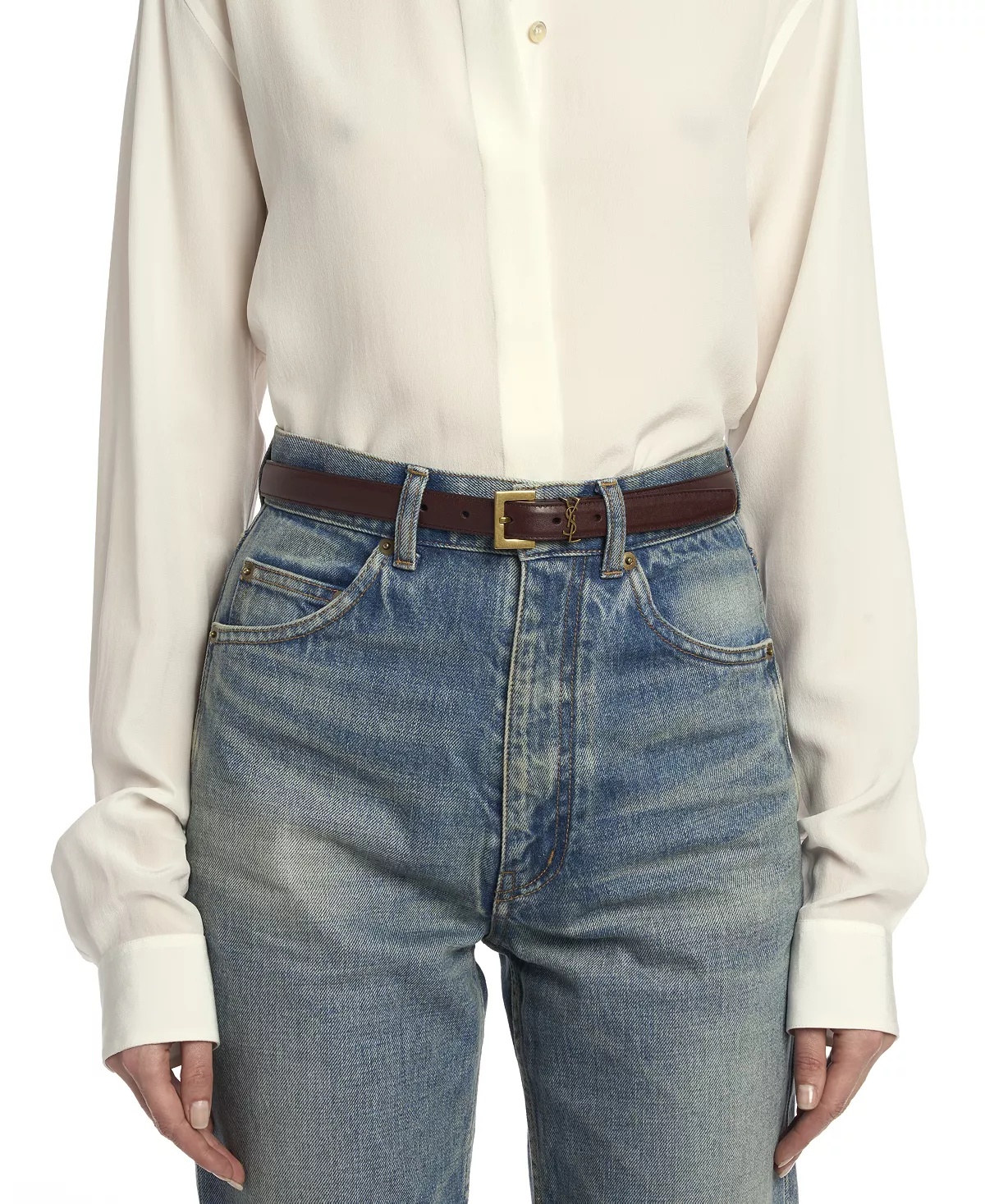Cassandre Thin Belt in Smooth Leather - 2