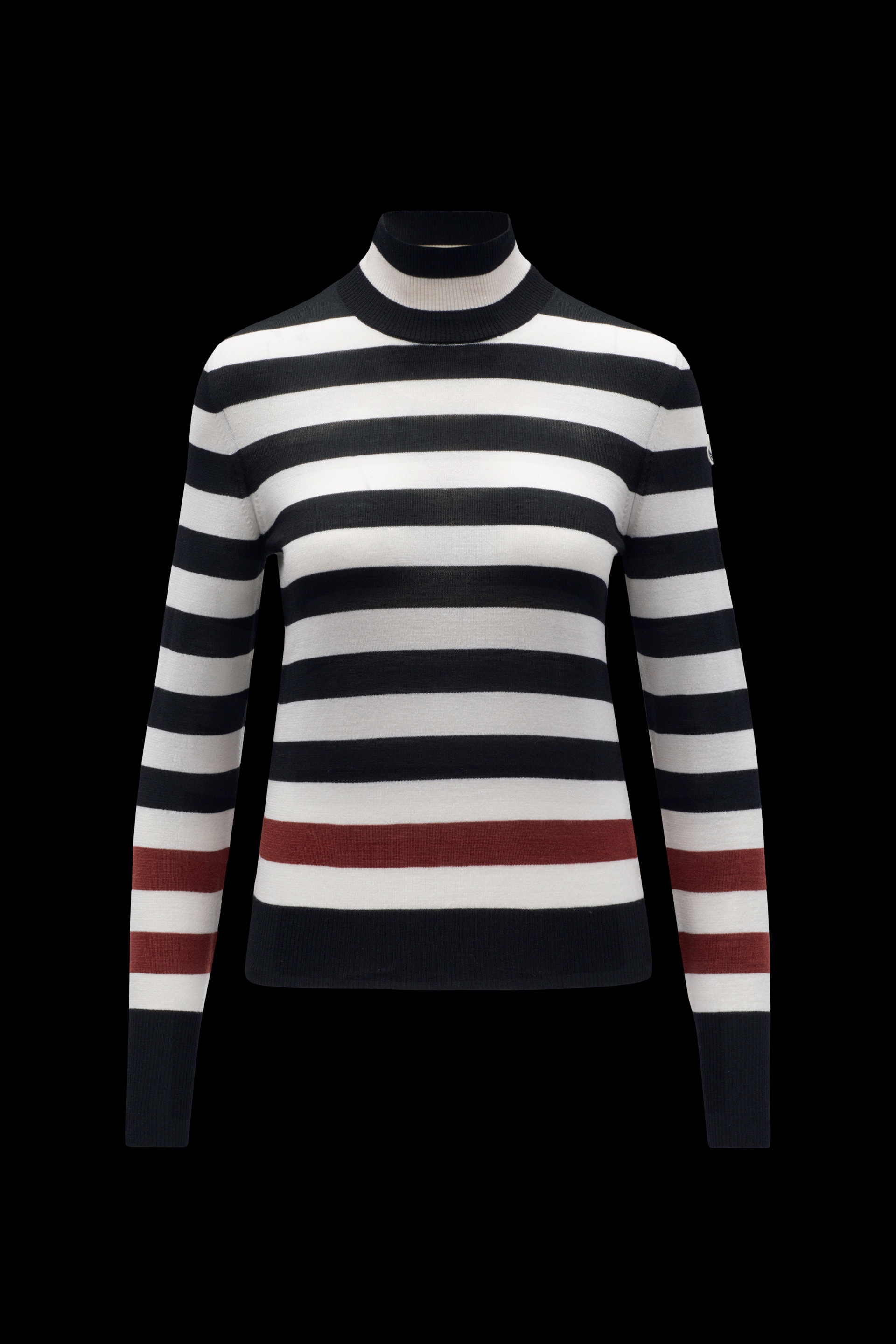 Striped Wool Turtleneck Sweater - 1