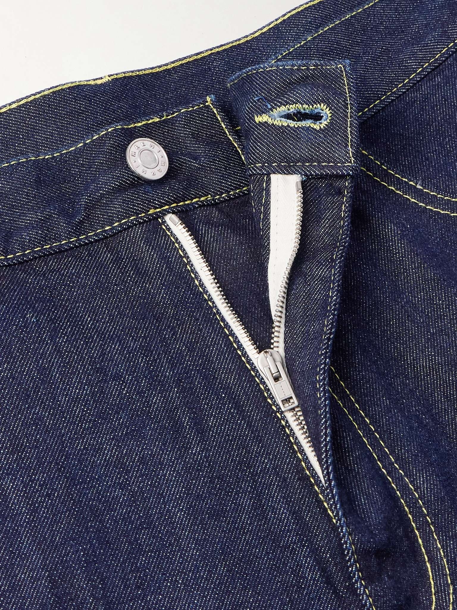 Straight-Leg Mohair-Blend Trimmed Jeans - 3