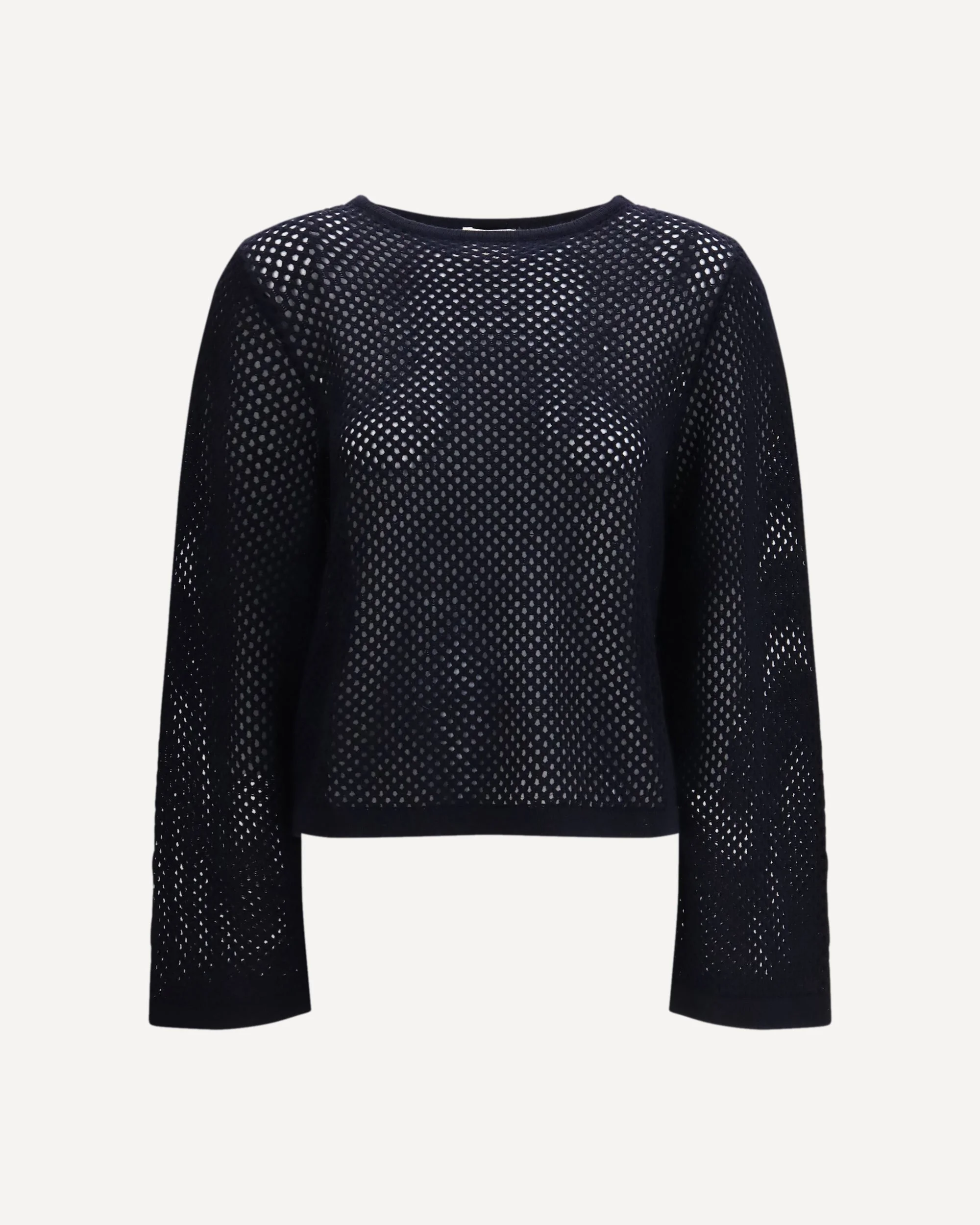 perforated boatneck Jumper - 1