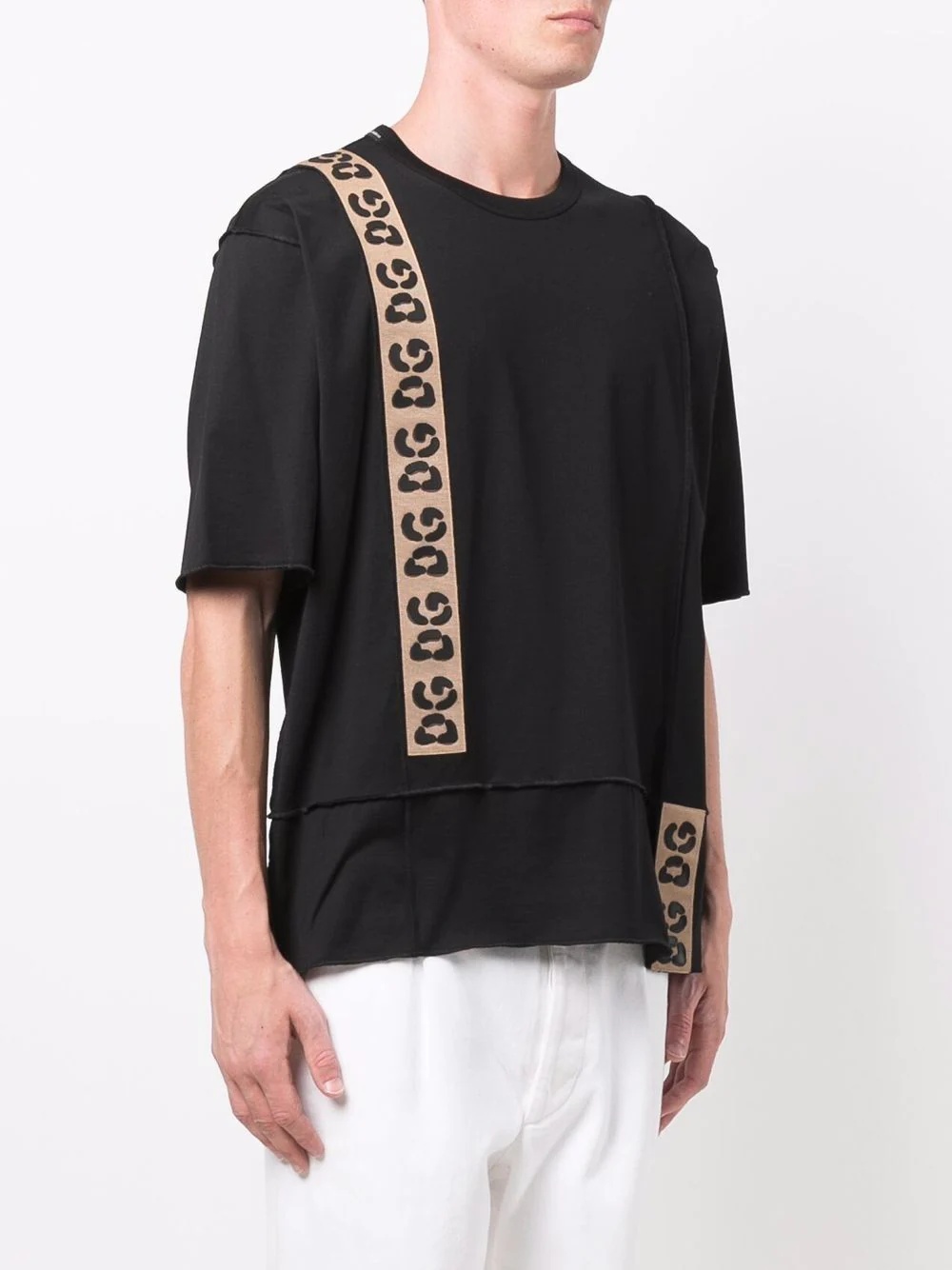 exposed seam panelled T-shirt - 3