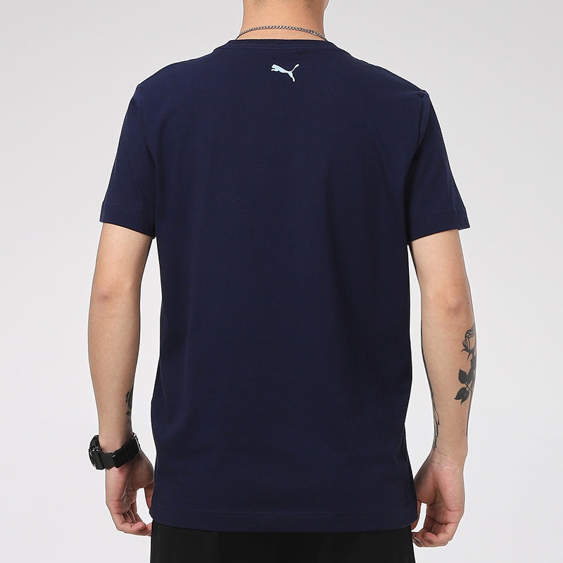 PUMA Essentials Logo T-Shirt 'Navy Blue' 588011-06 - 4