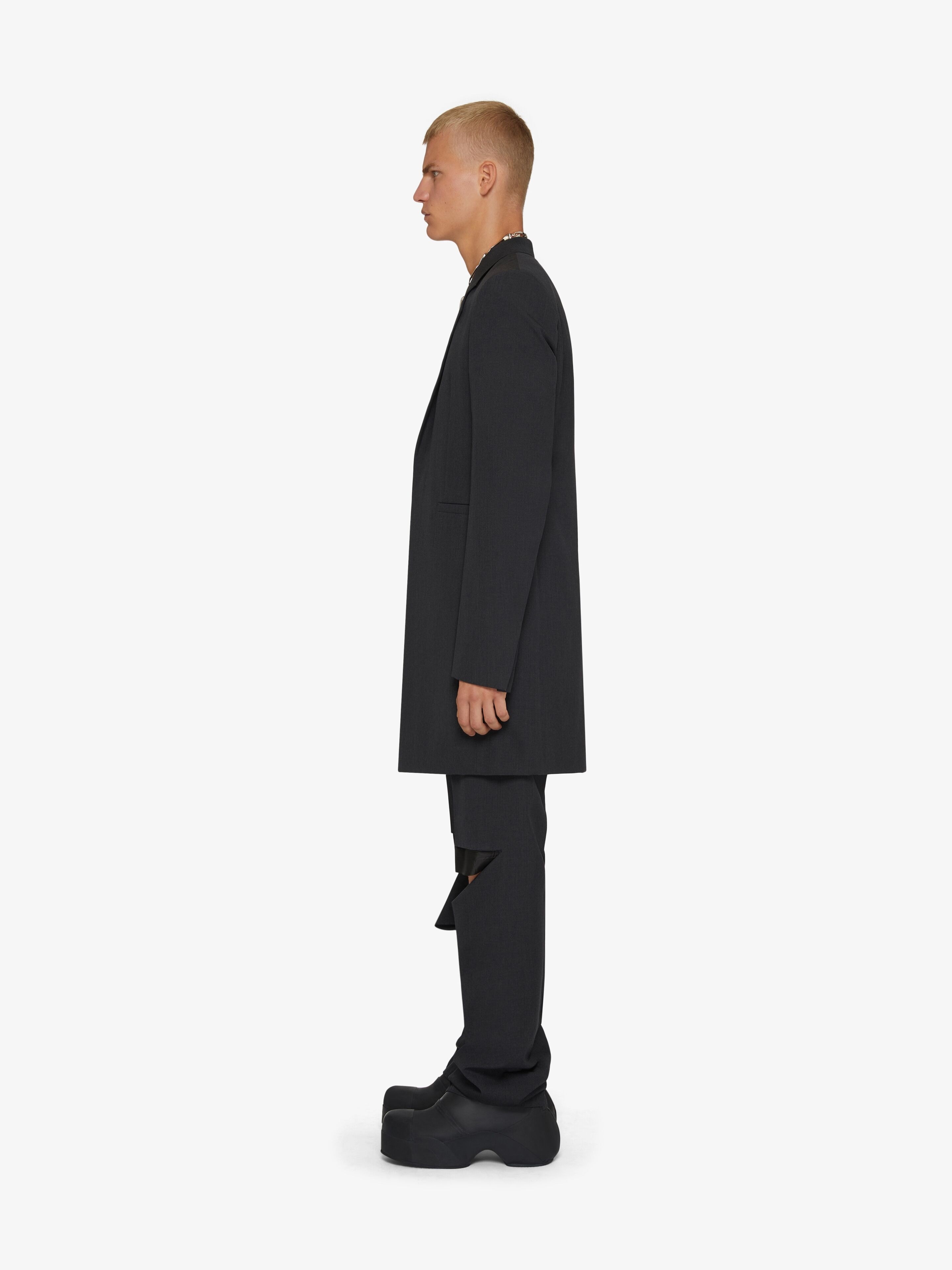 LONG COAT IN WOOL - 3