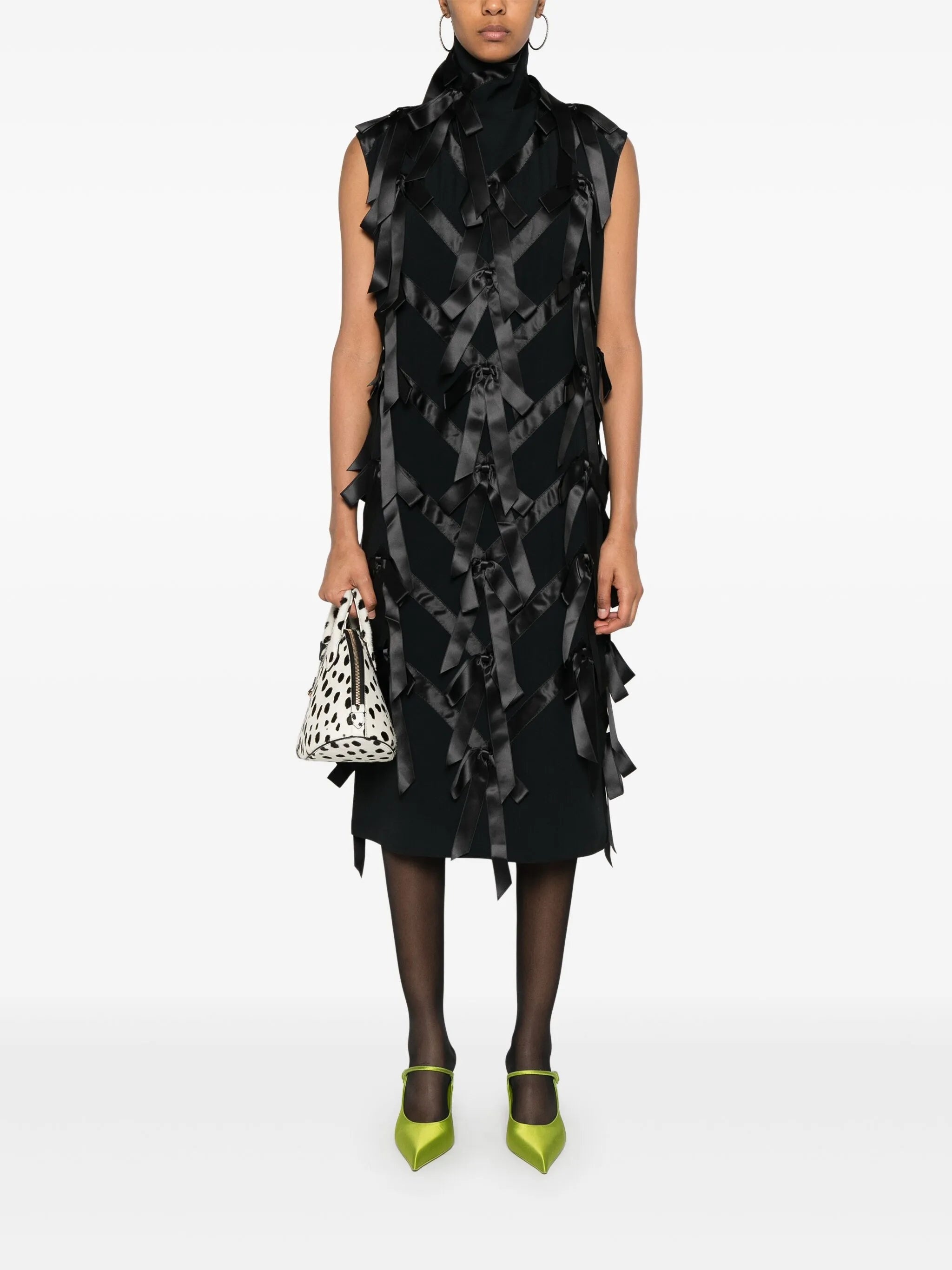 Bow-appliqué Midi Dress - 5