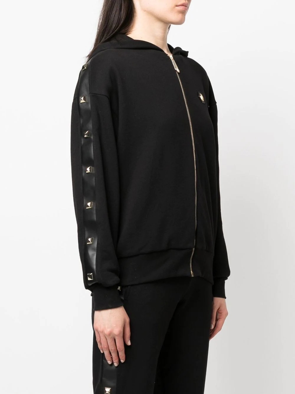 studded zip-front hoodie - 4