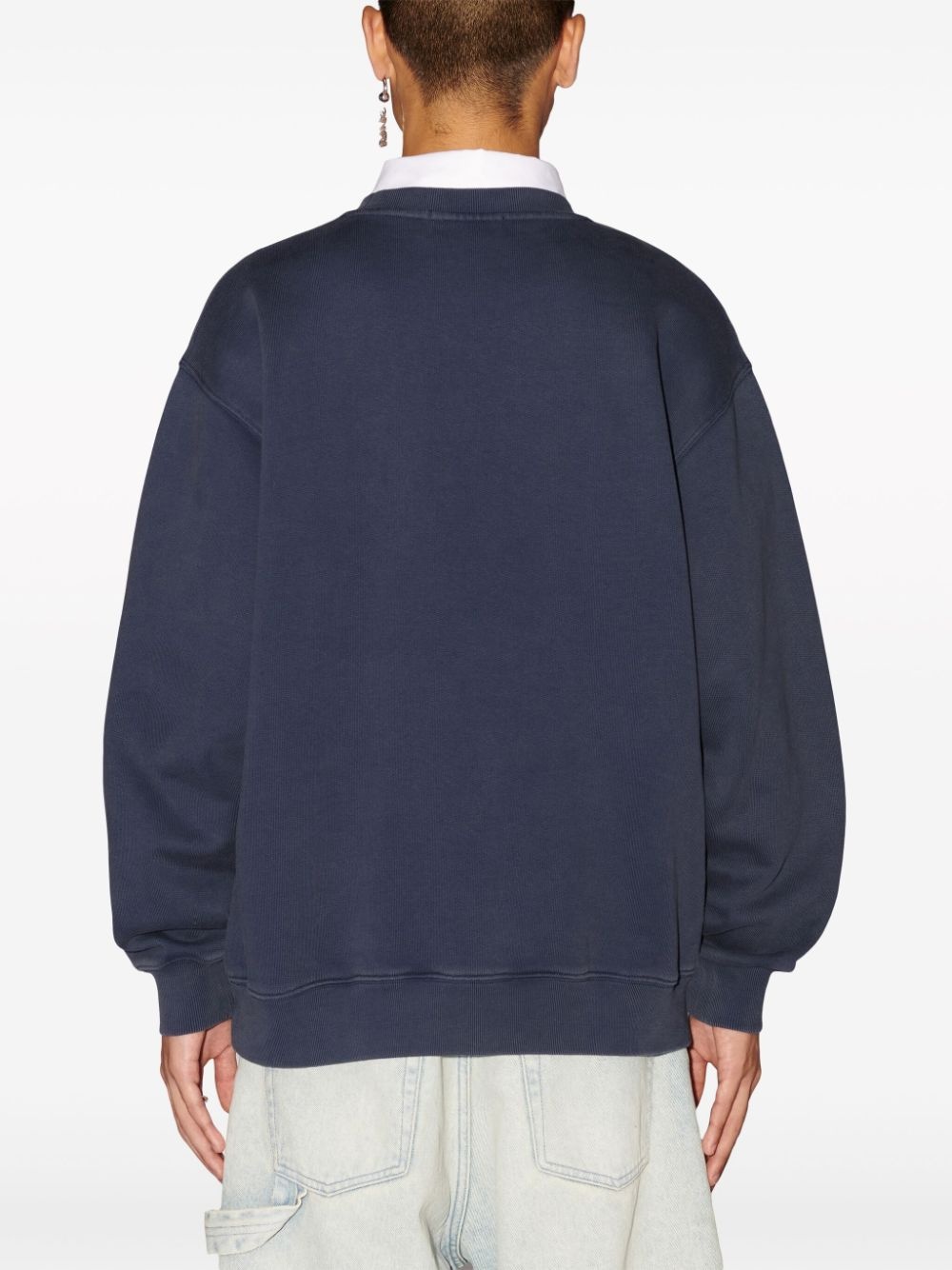 logo-embroidered organic-cotton sweatshirt - 5