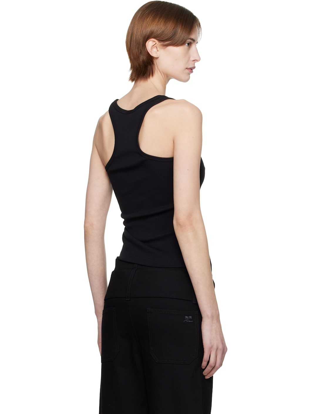 Black 90's Rib Tank Top - 3