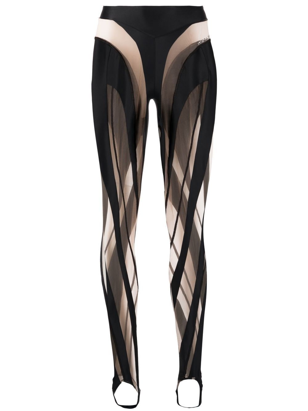 semi-sheer leggings - 1